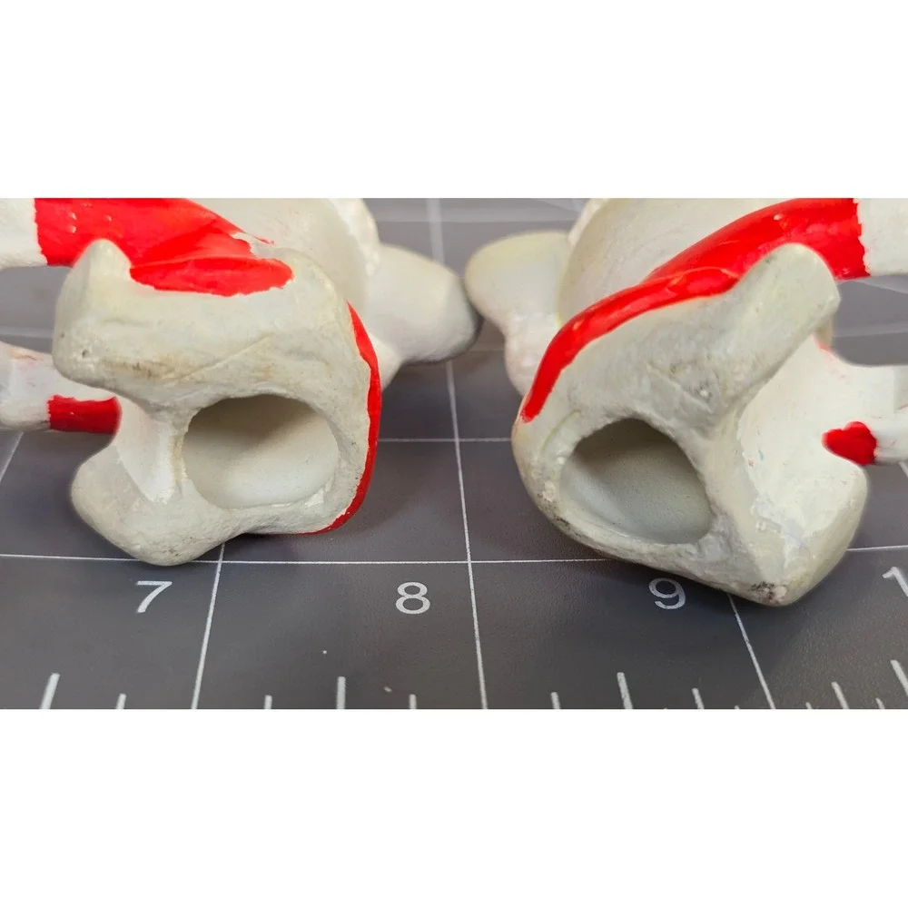 Vintage Christmas Mice candle huggers Santa Suit Set of 2 Holiday
